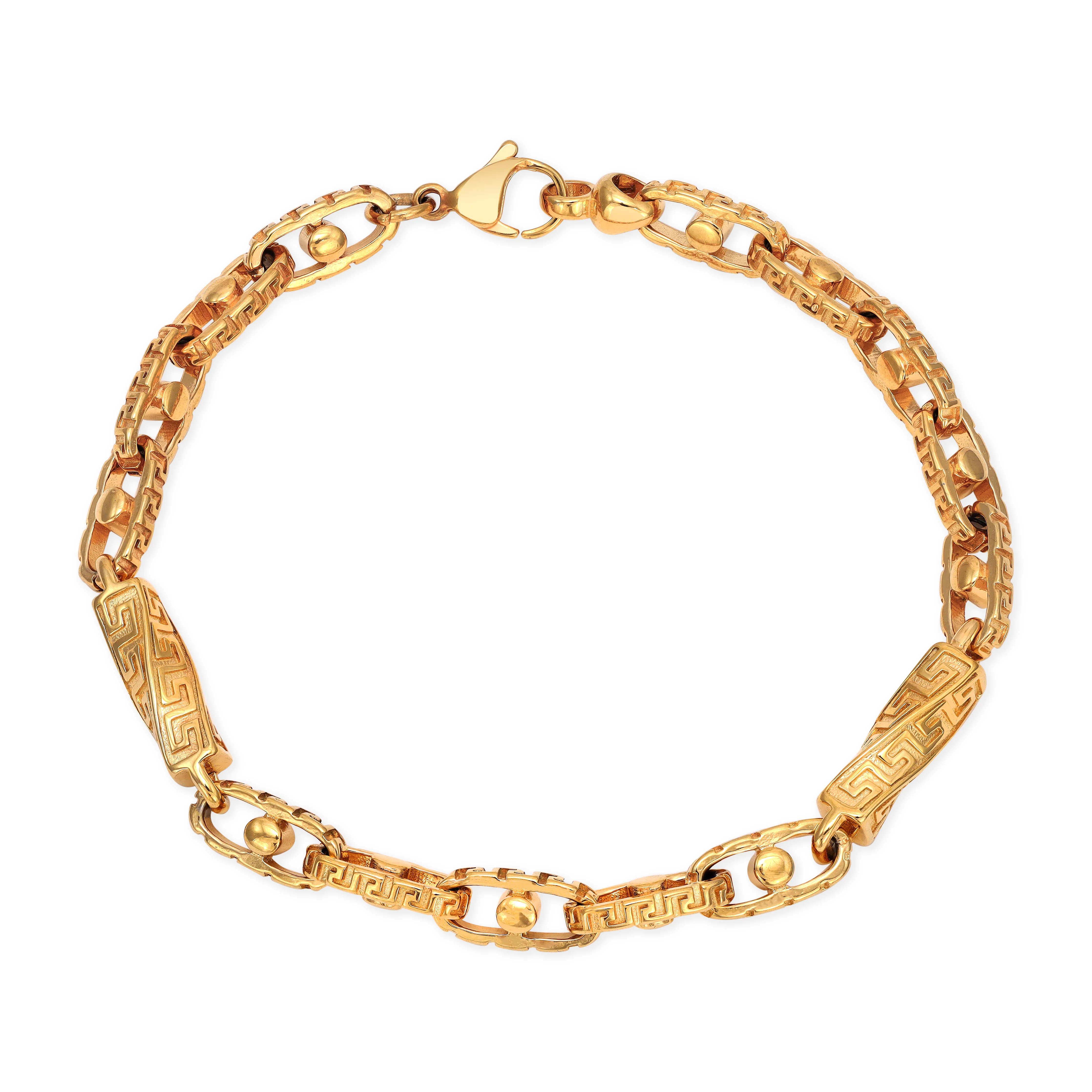 Santorini Armband 6mm breit 19/21cm lang aus Edelstahl - Vergoldet - Image 12