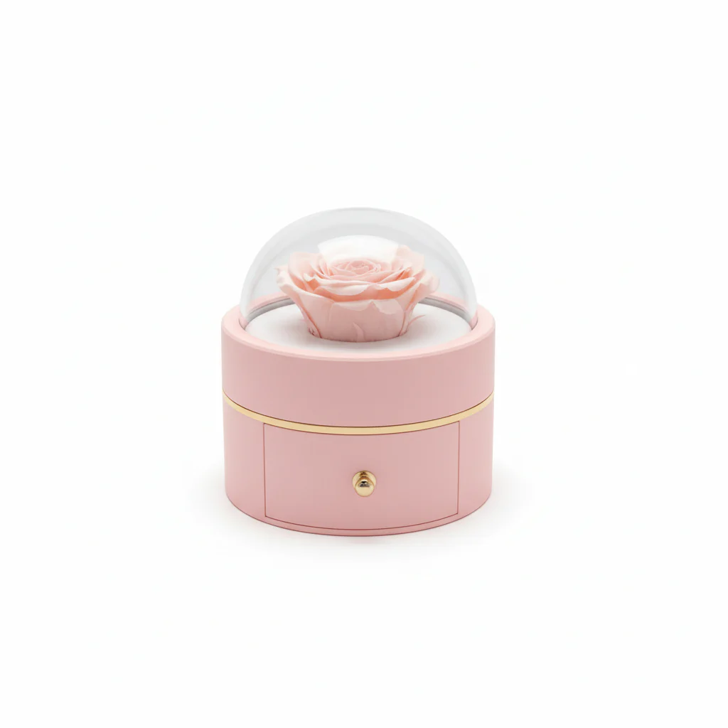 Schmuckbox Geschenkbox mit Rose in rosa - Image 3