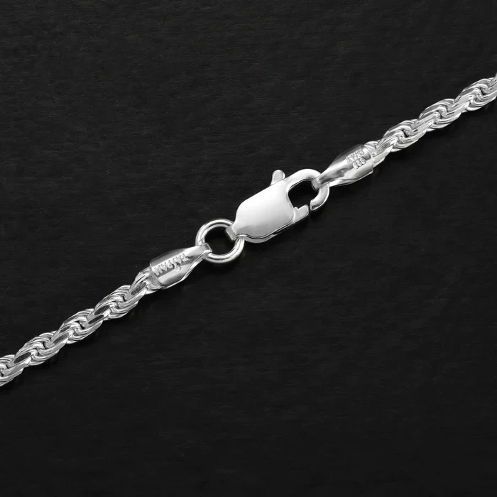 Set - 2,3mm Kordelkette Rope Chain Kette + Armband 925 Silber - Image 7