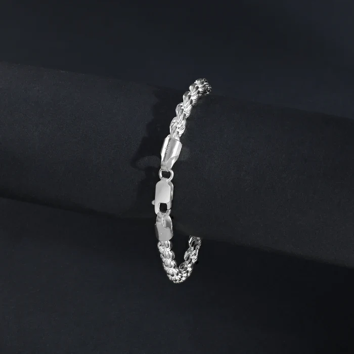 Set - 5mm Kordelkette Rope Chain Kette + Armband aus 925 Silber - Image 11