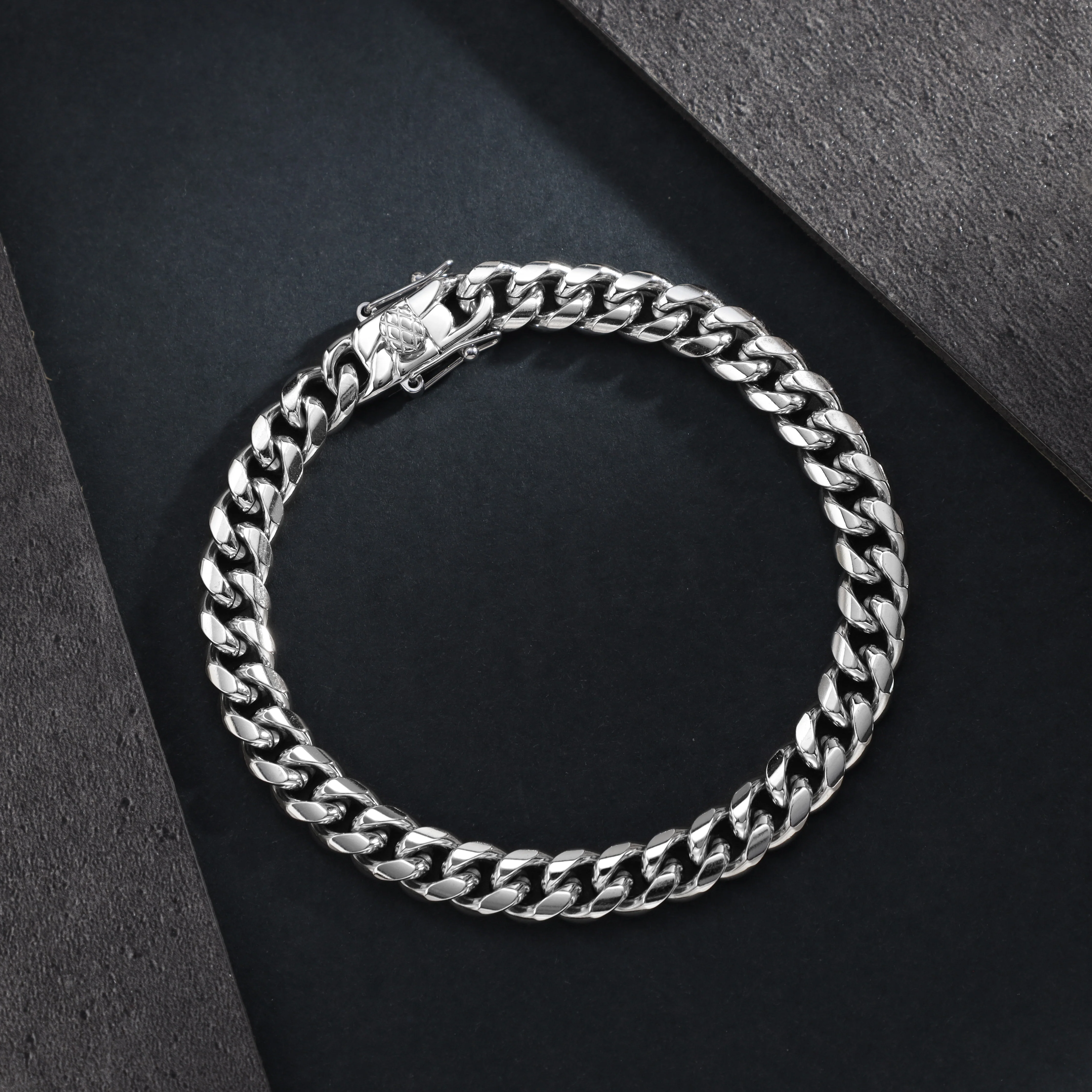 Set - Kette + Armband 8mm Miami Cuban Link Panzerkette aus Edelstahl - Image 7