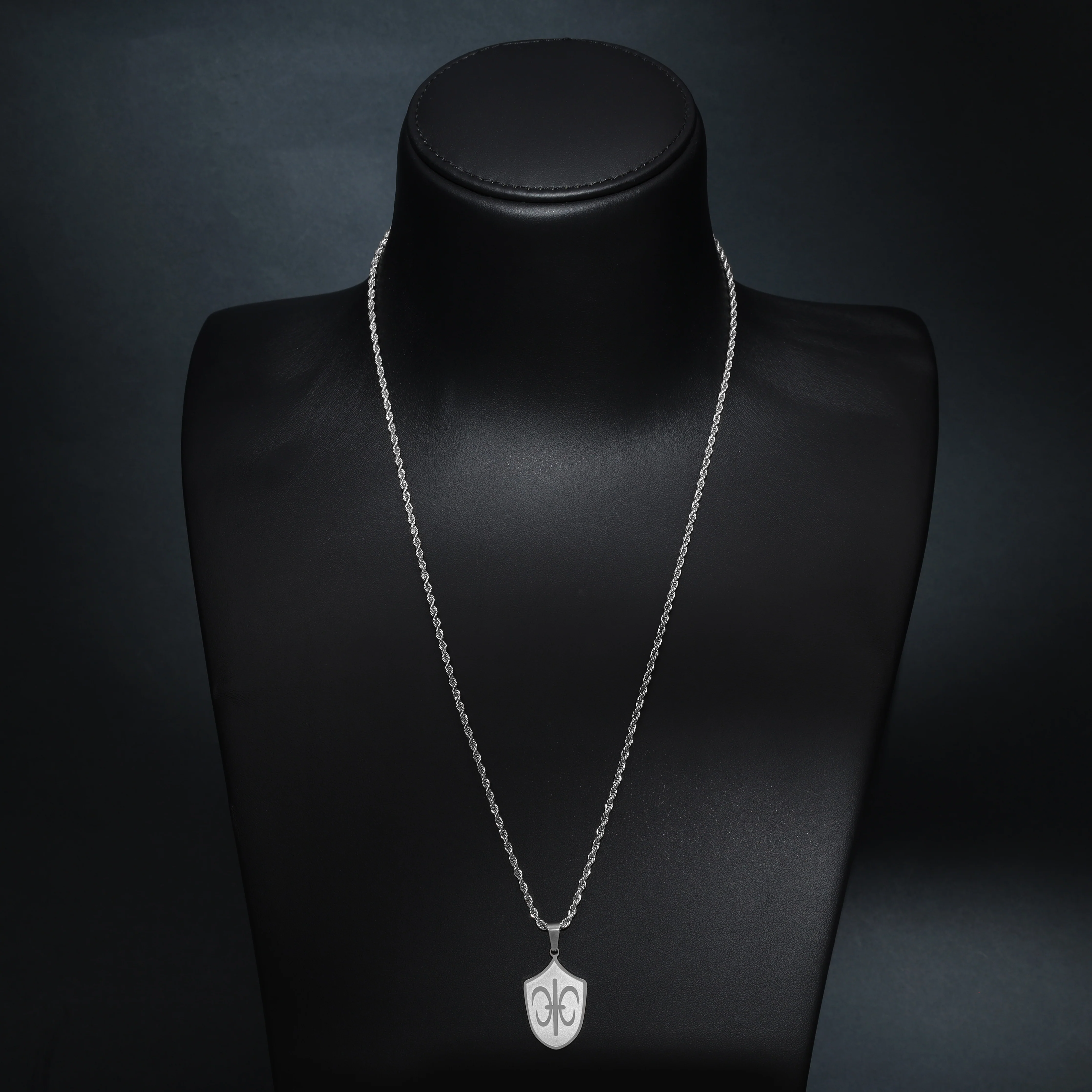 Set Kordelkette Rope Chain mit Lilie Anhänger aus Edelstahl - Image 7