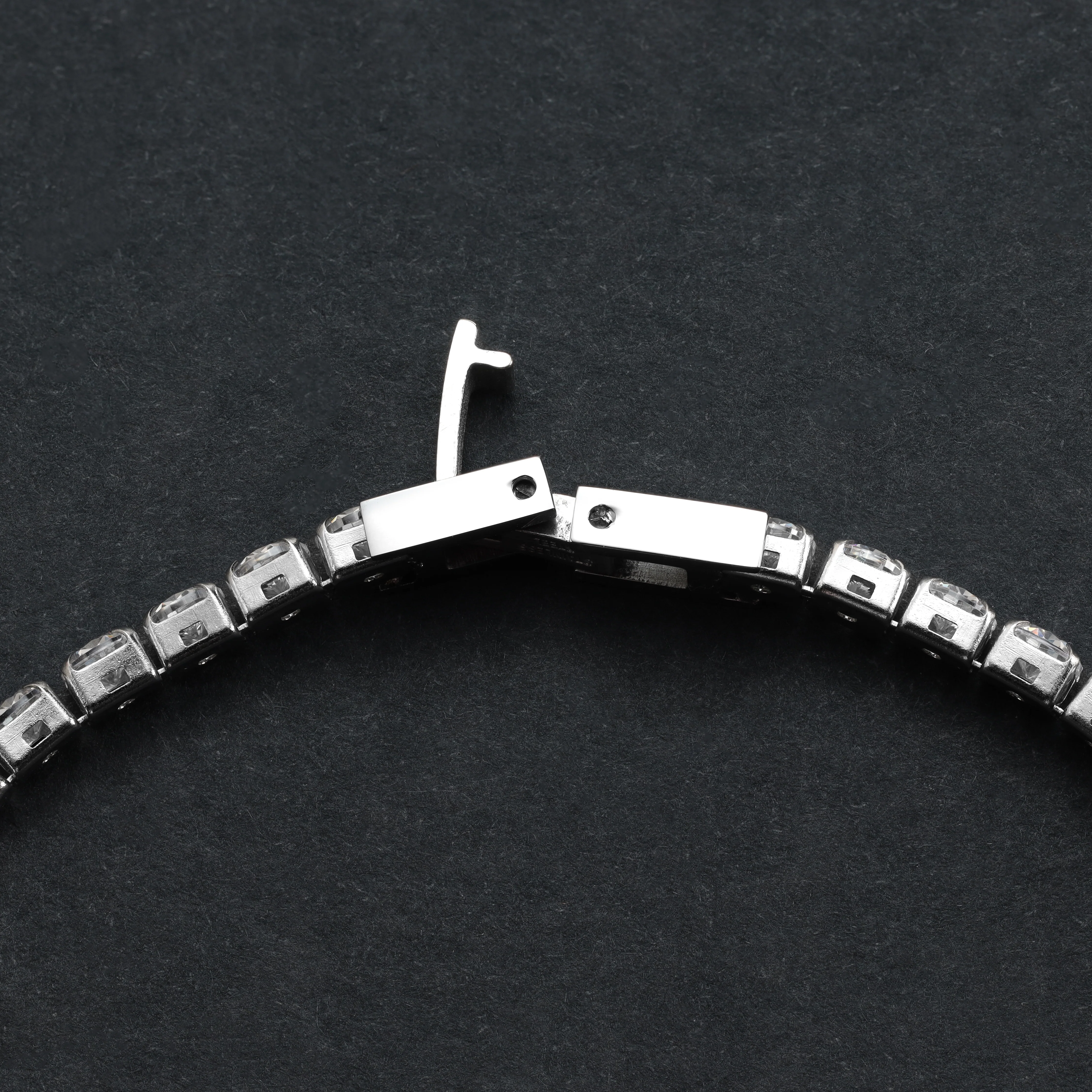 Tennis Chain Armband 4mm breit aus Edelstahl VVS - Image 13