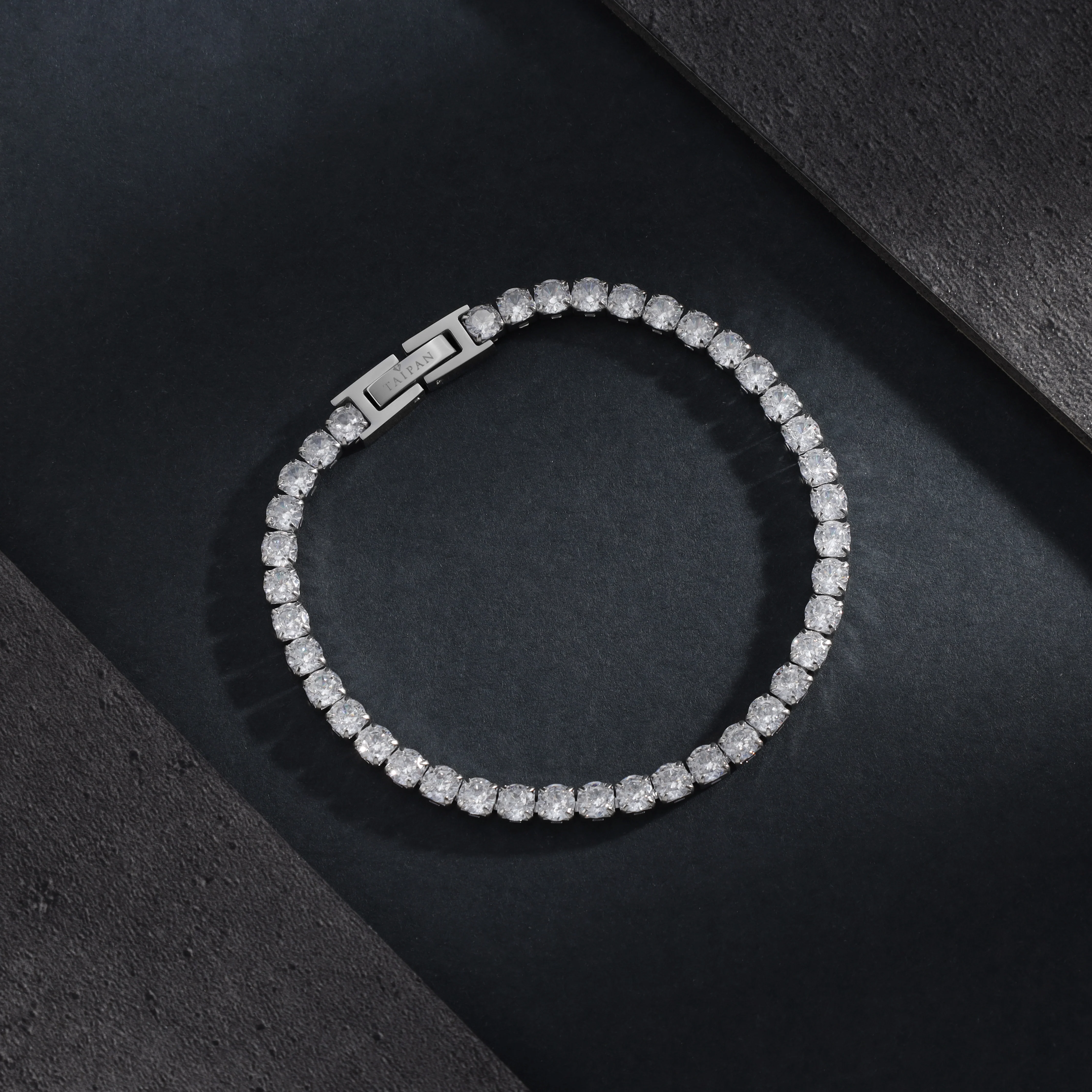 Tennis Chain Armband 4mm breit aus Edelstahl VVS - Image 9