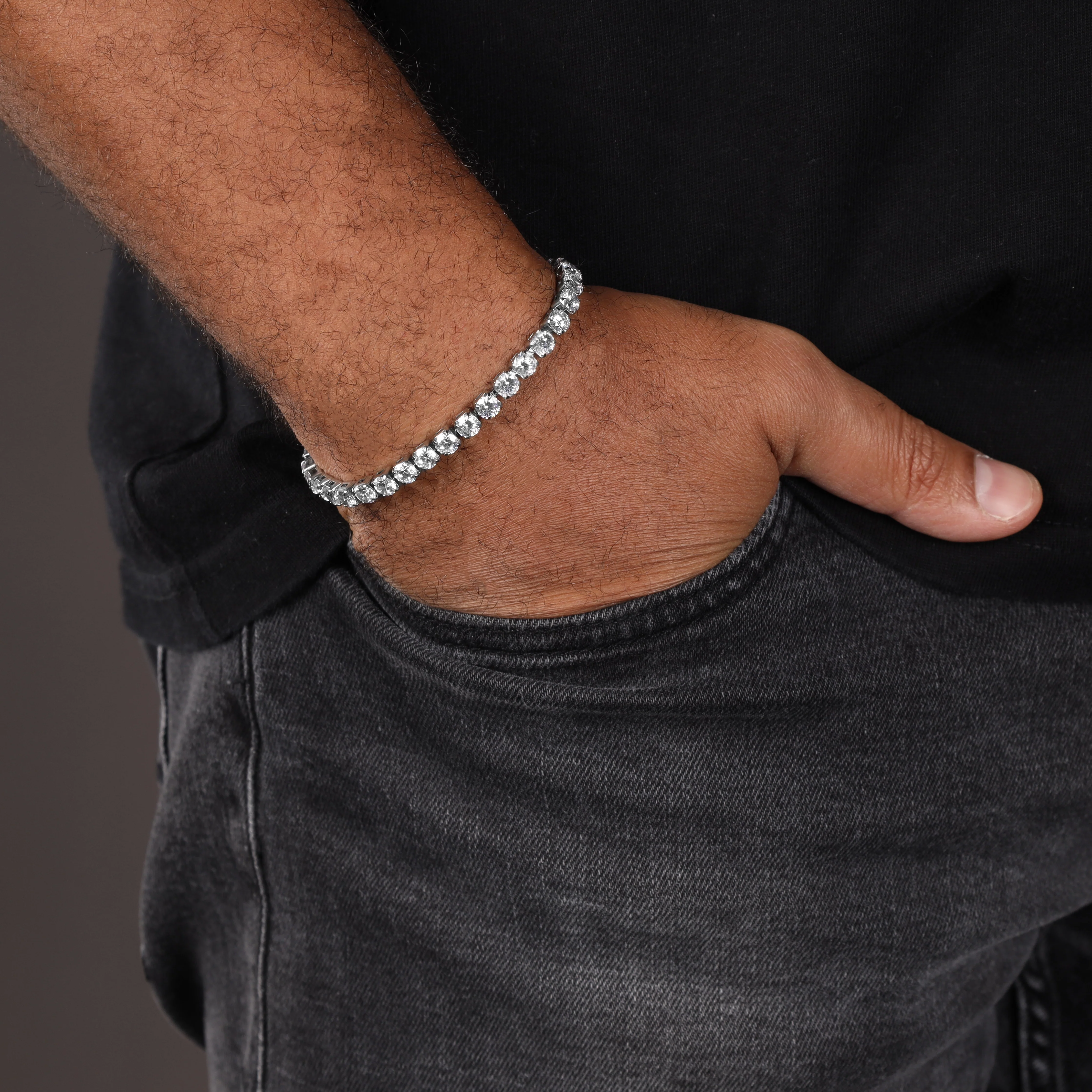 Tennis Chain Armband 5mm breit aus Edelstahl VVS - Image 8