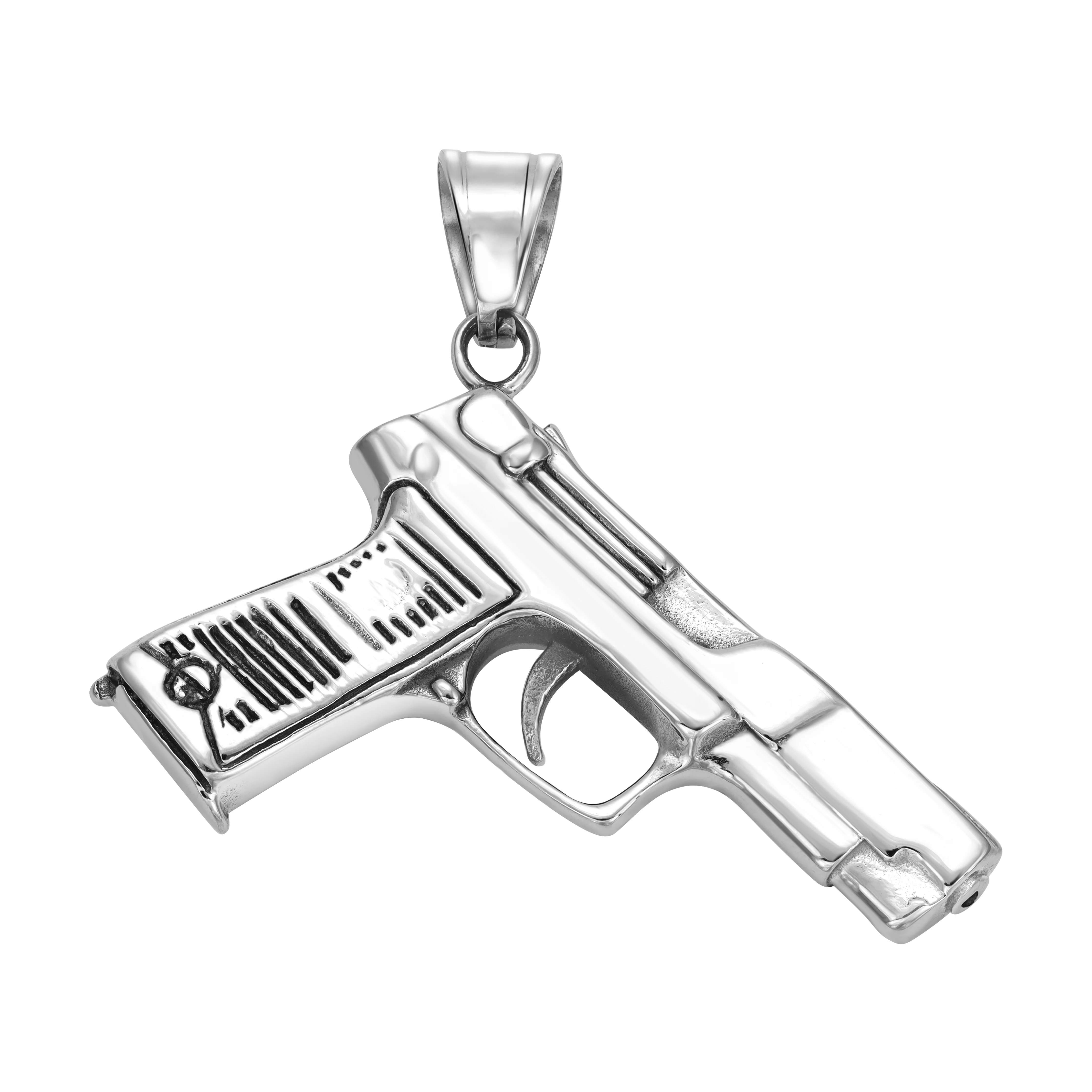 Verschiedene Anhänger aus Edelstahl Iced Out Stil Löwe / Boxhandschuh / Löwe / AK47 / Pistole - Image 14