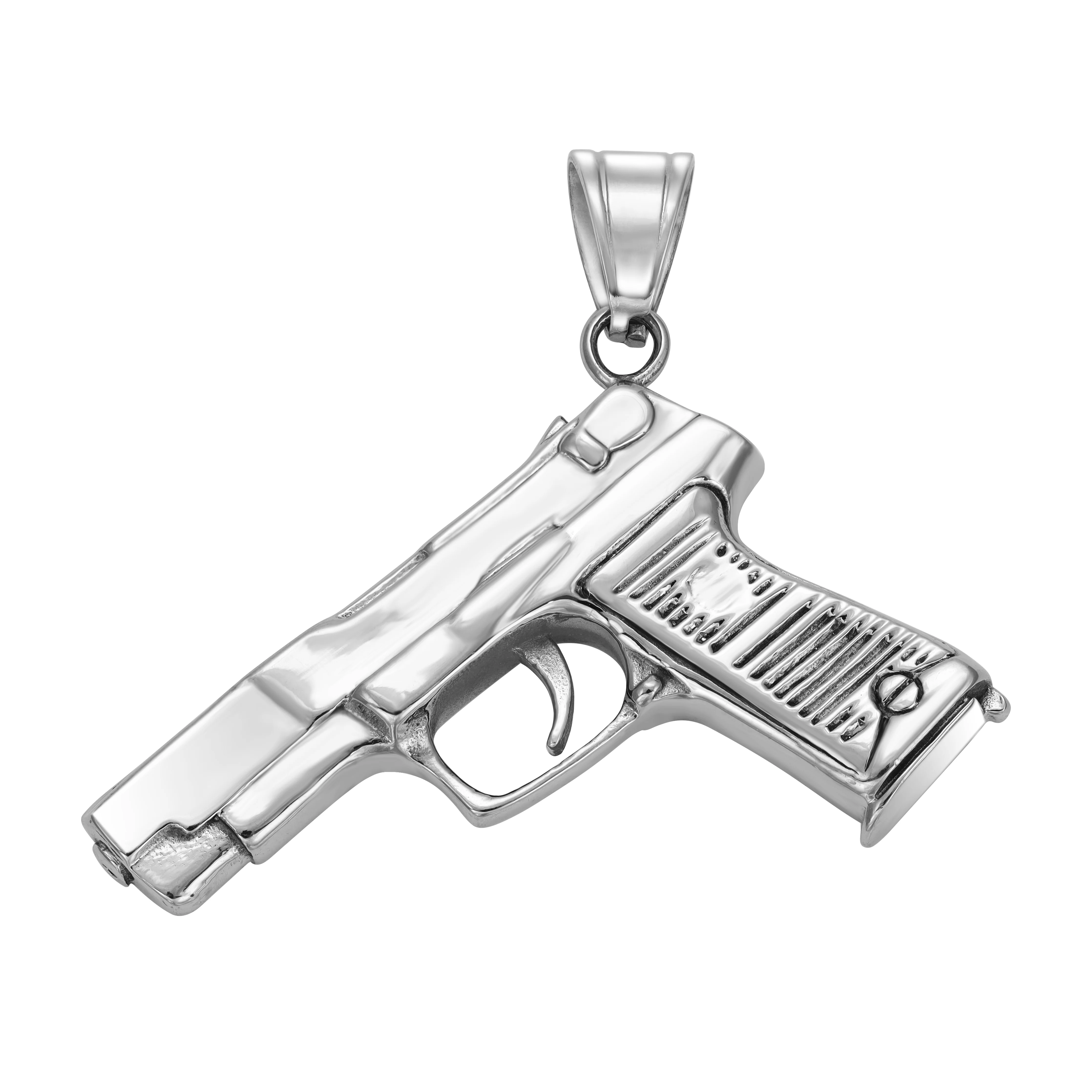 Verschiedene Anhänger aus Edelstahl Iced Out Stil Löwe / Boxhandschuh / Löwe / AK47 / Pistole - Image 16