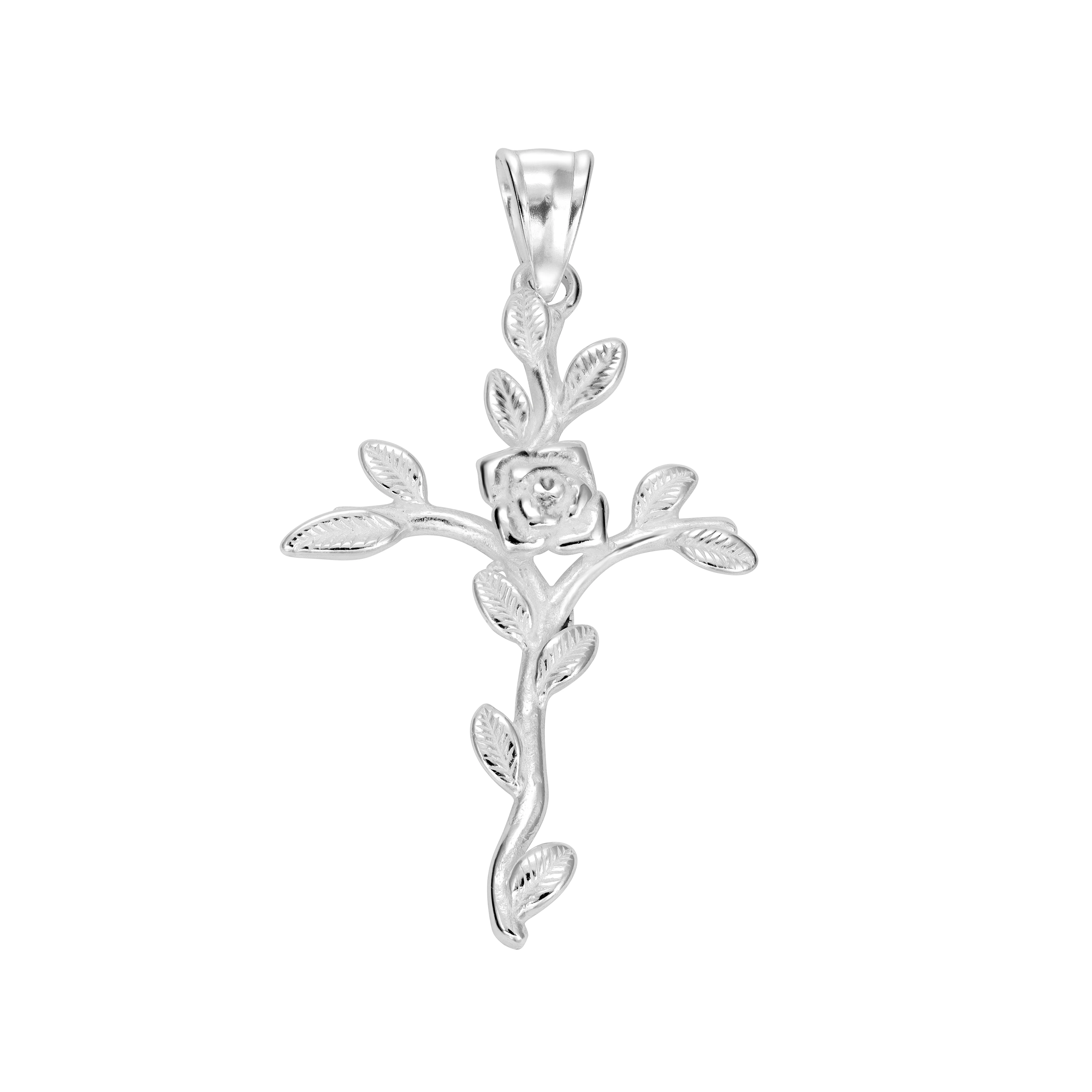 Verschiedene Anhänger aus Edelstahl Kreuz / Kreuz Rose / Betende Hände - Image 5