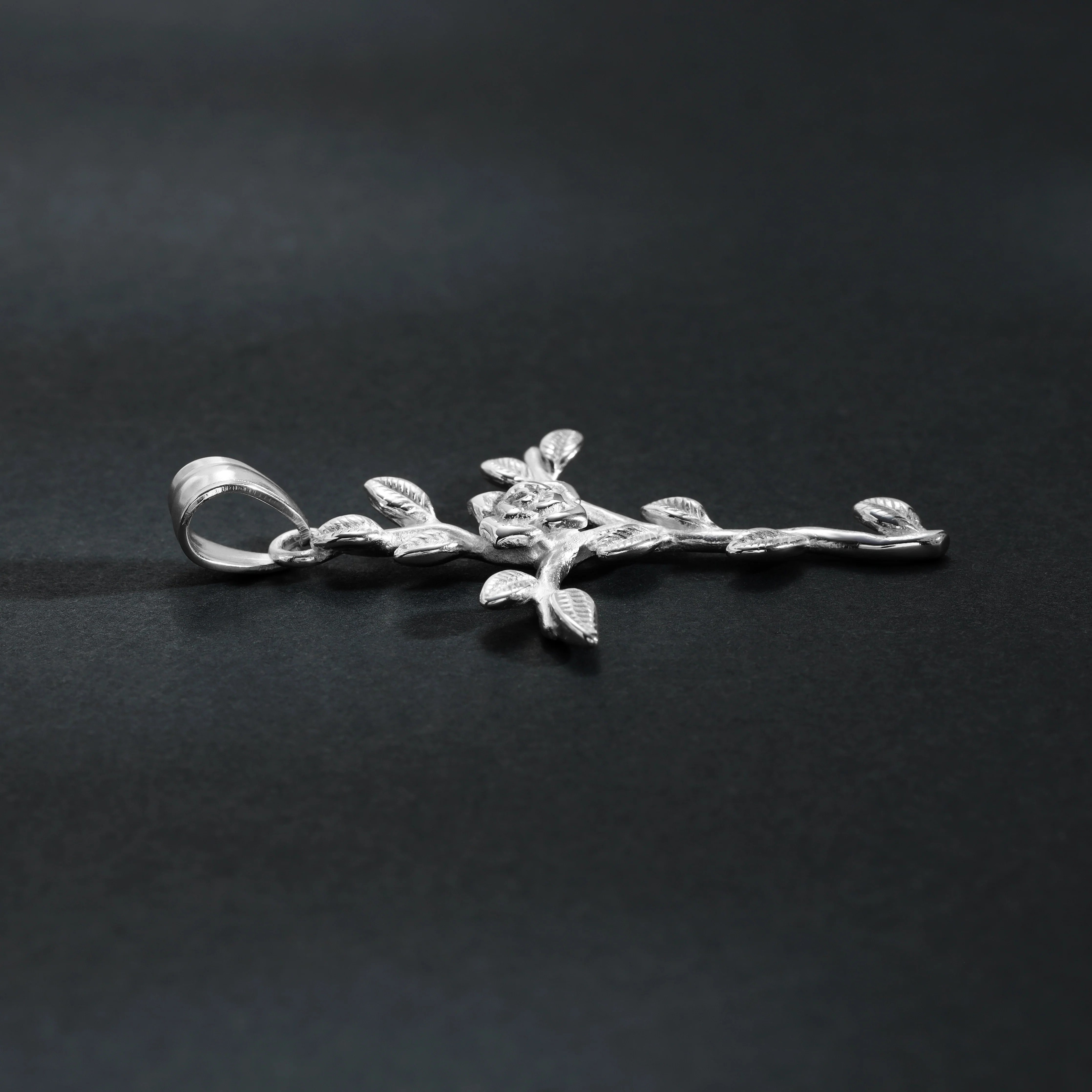 Verschiedene Anhänger aus Edelstahl Kreuz / Kreuz Rose / Betende Hände - Image 6