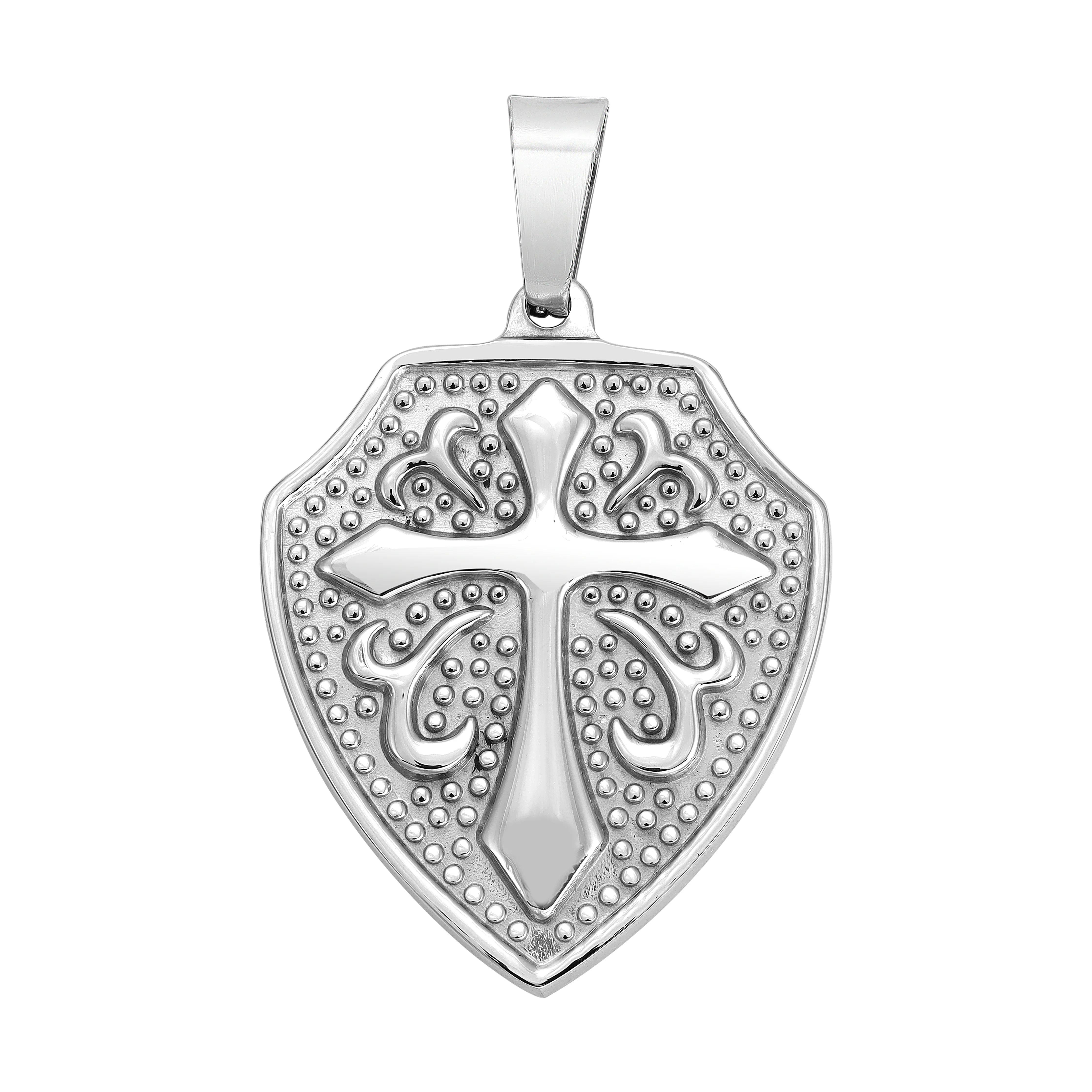 Verschiedene Anhänger aus Edelstahl Kreuz Medaillon / Flügel Dog Tag  / Kompass /  Kreuz Medaillon Wappen / Africa - Image 11