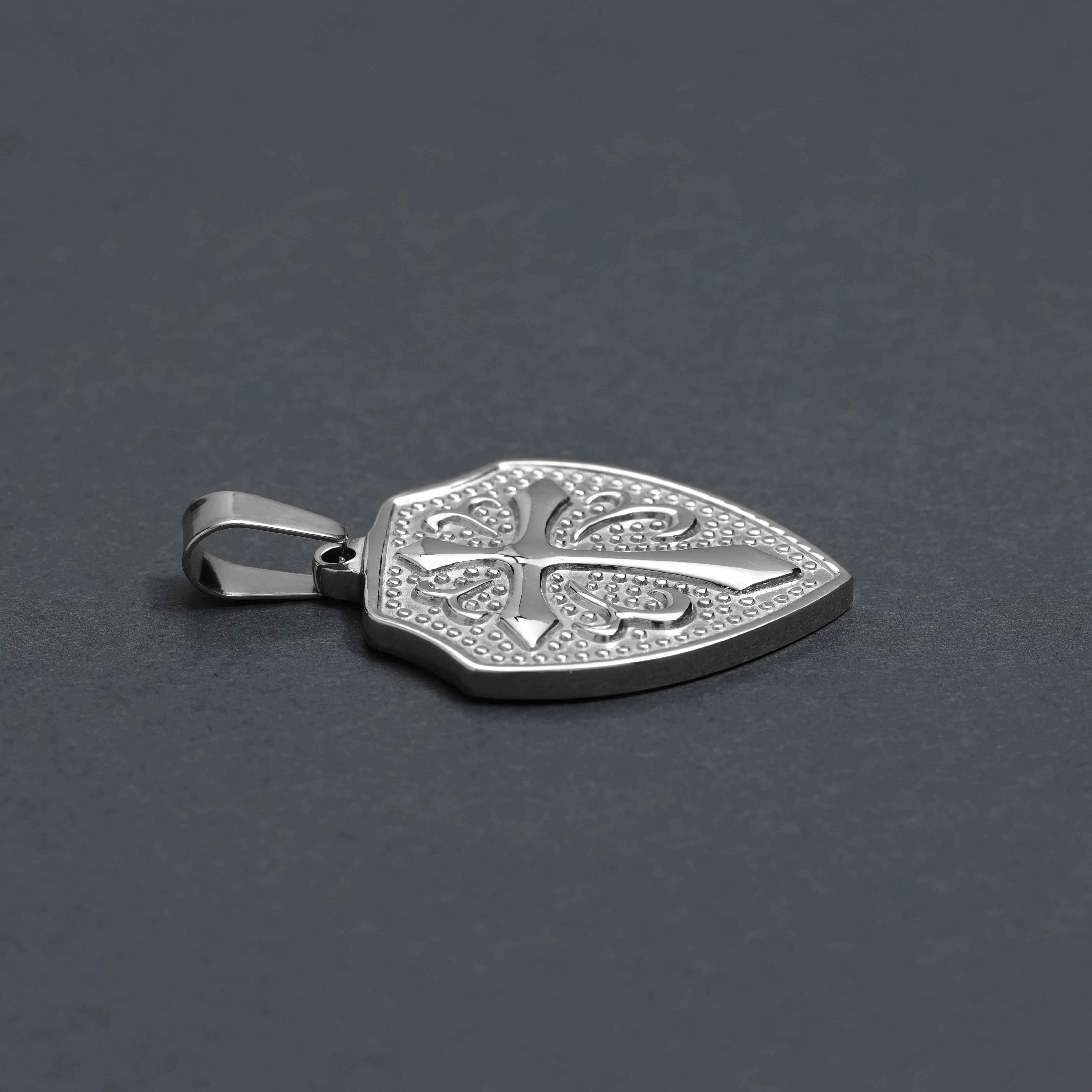 Verschiedene Anhänger aus Edelstahl Kreuz Medaillon / Flügel Dog Tag  / Kompass /  Kreuz Medaillon Wappen / Africa - Image 12