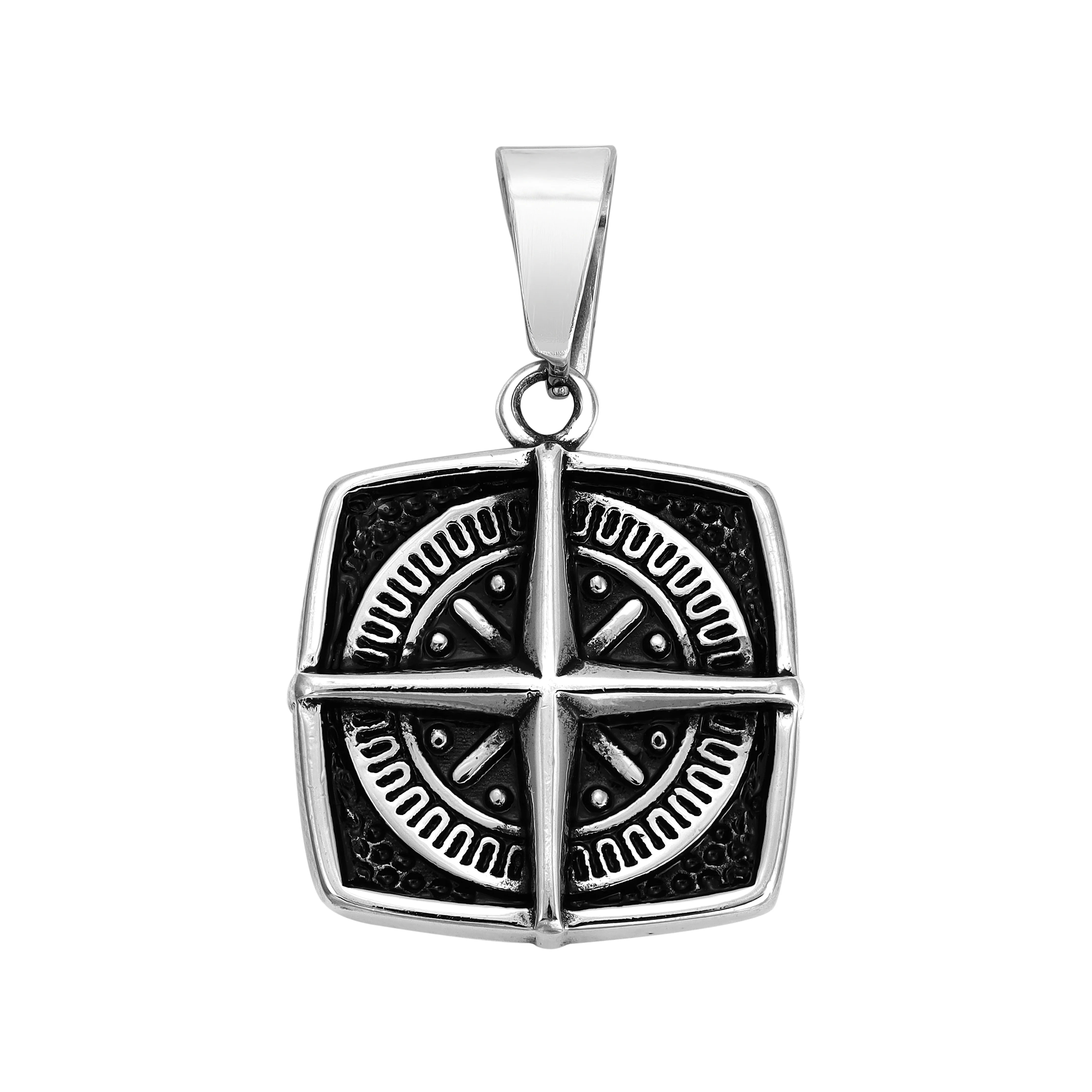 Verschiedene Anhänger aus Edelstahl Kreuz Medaillon / Flügel Dog Tag  / Kompass /  Kreuz Medaillon Wappen / Africa - Image 8