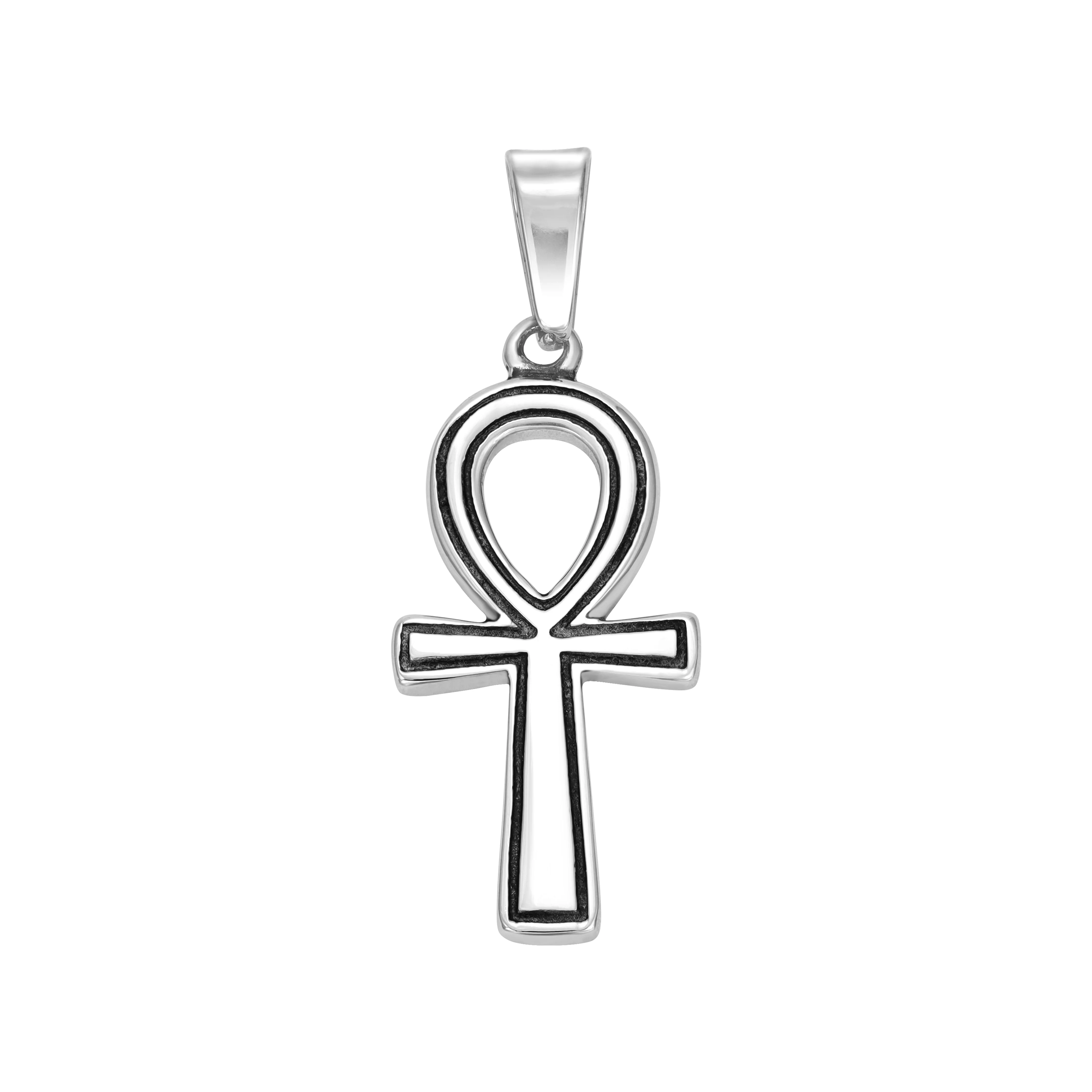 Verschiedene Kreuz Anhänger aus Edelstahl Iced Out Stil Kreuz / Heiliger Benedikt  / Ankh Kreuz / Kreuz Medaillon - Image 10