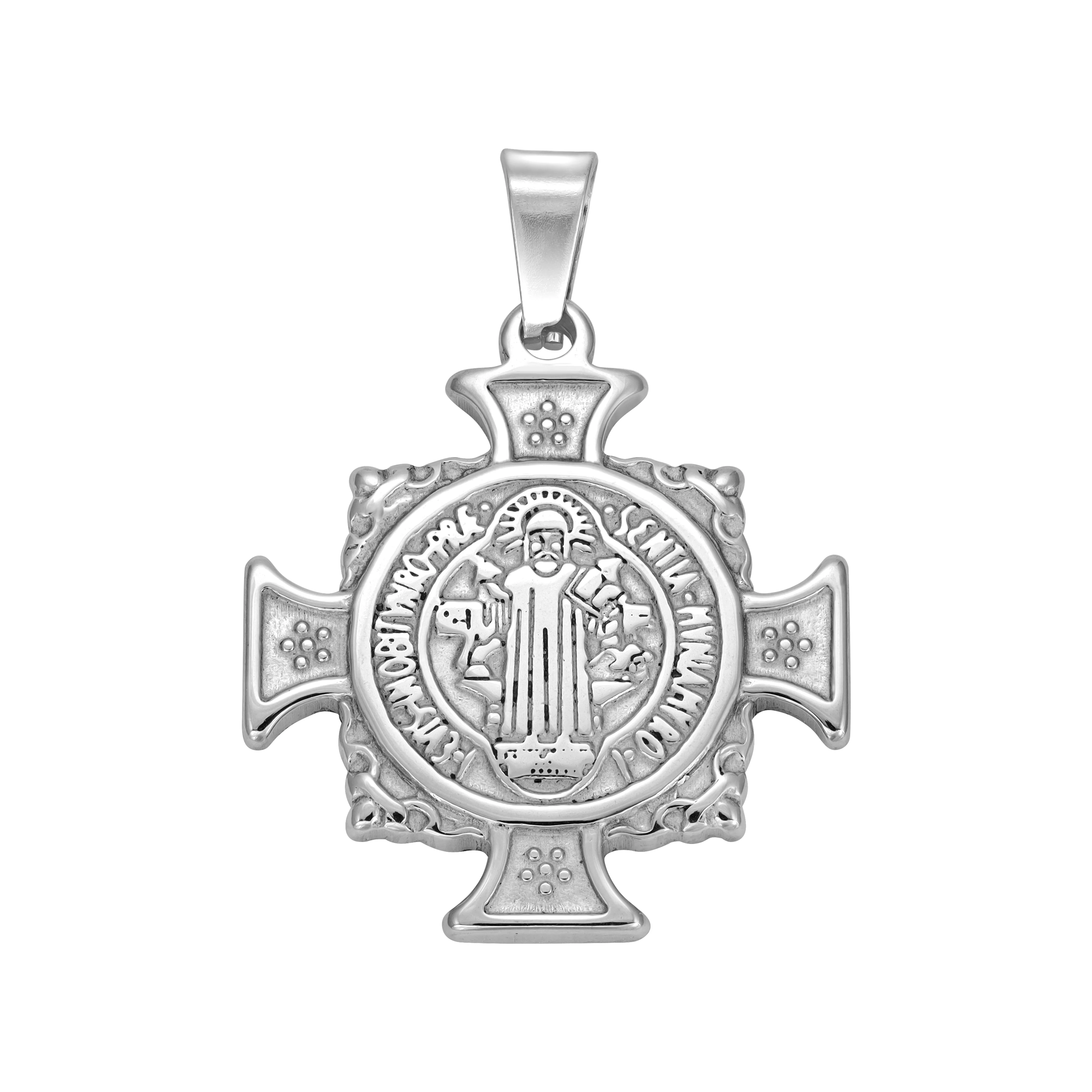 Verschiedene Kreuz Anhänger aus Edelstahl Iced Out Stil Kreuz / Heiliger Benedikt  / Ankh Kreuz / Kreuz Medaillon - Image 11
