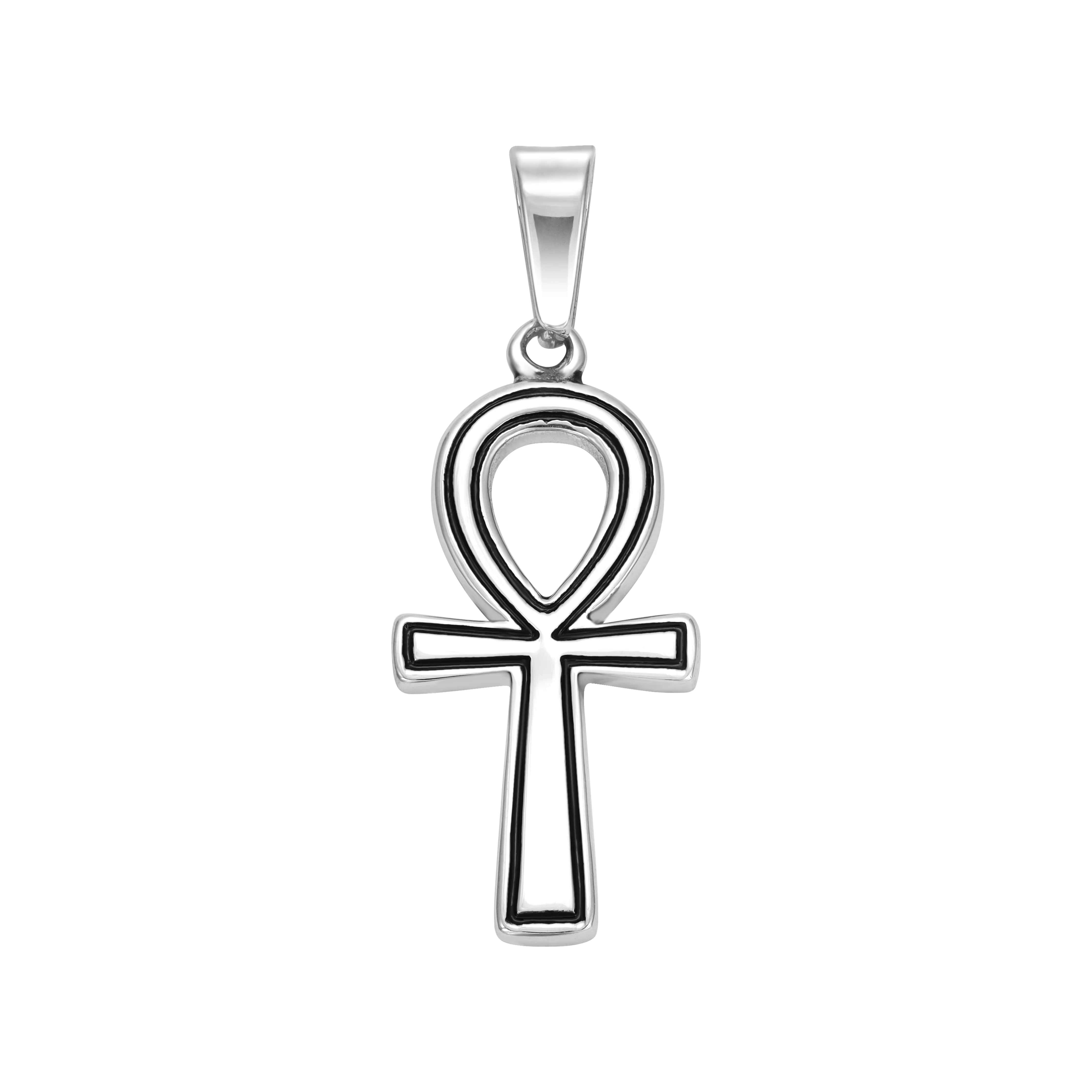 Verschiedene Kreuz Anhänger aus Edelstahl Iced Out Stil Kreuz / Heiliger Benedikt  / Ankh Kreuz / Kreuz Medaillon - Image 8